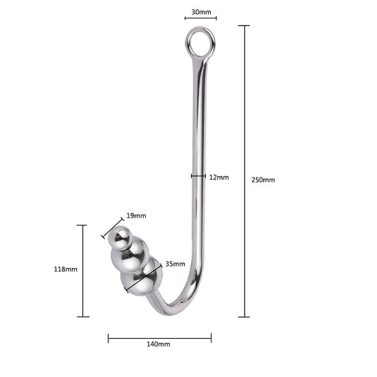 Beaded Anal Cuffs with 5334 and Elegant Hook Collar 0806